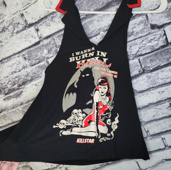 Killstar 'She Devil' Black & Red Halter Top - XS - Picture 5 of 5